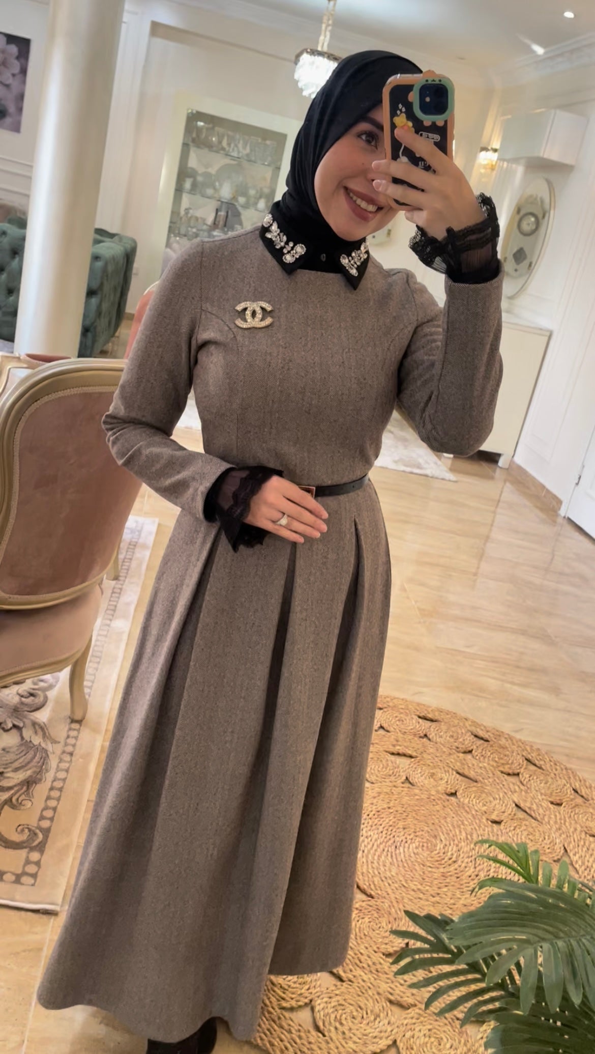 coffee-colored laila dress