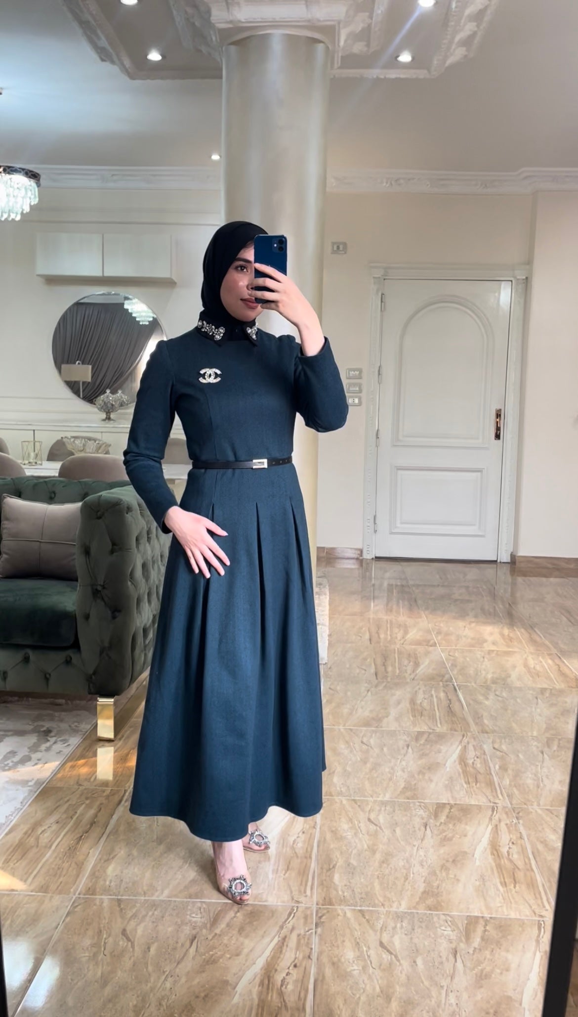 Petrol blue laila dress