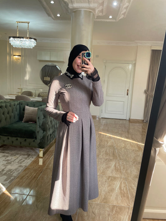 coffee-colored laila dress