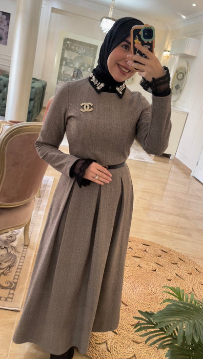 coffee-colored laila dress
