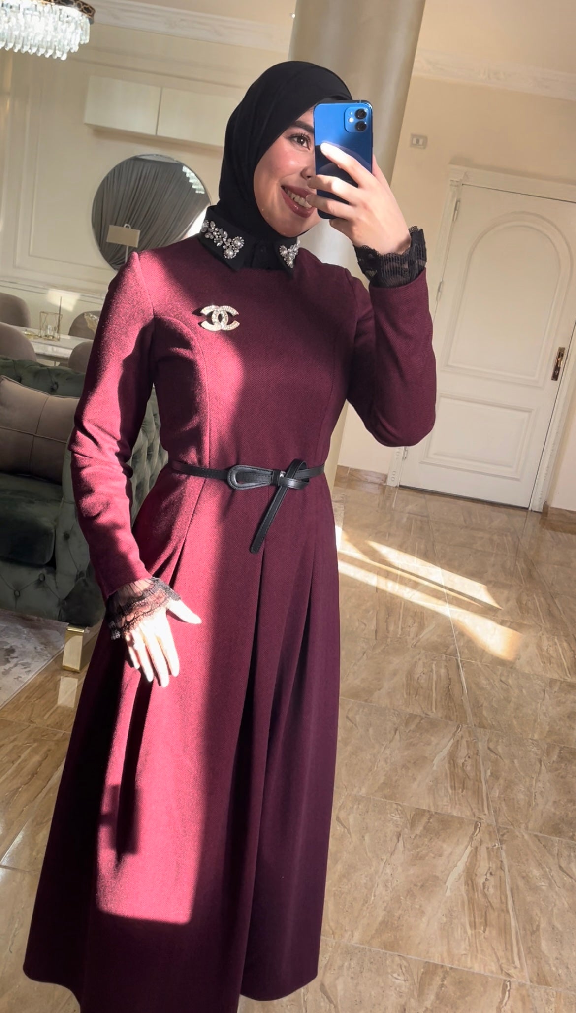 Burgandy Laila dress