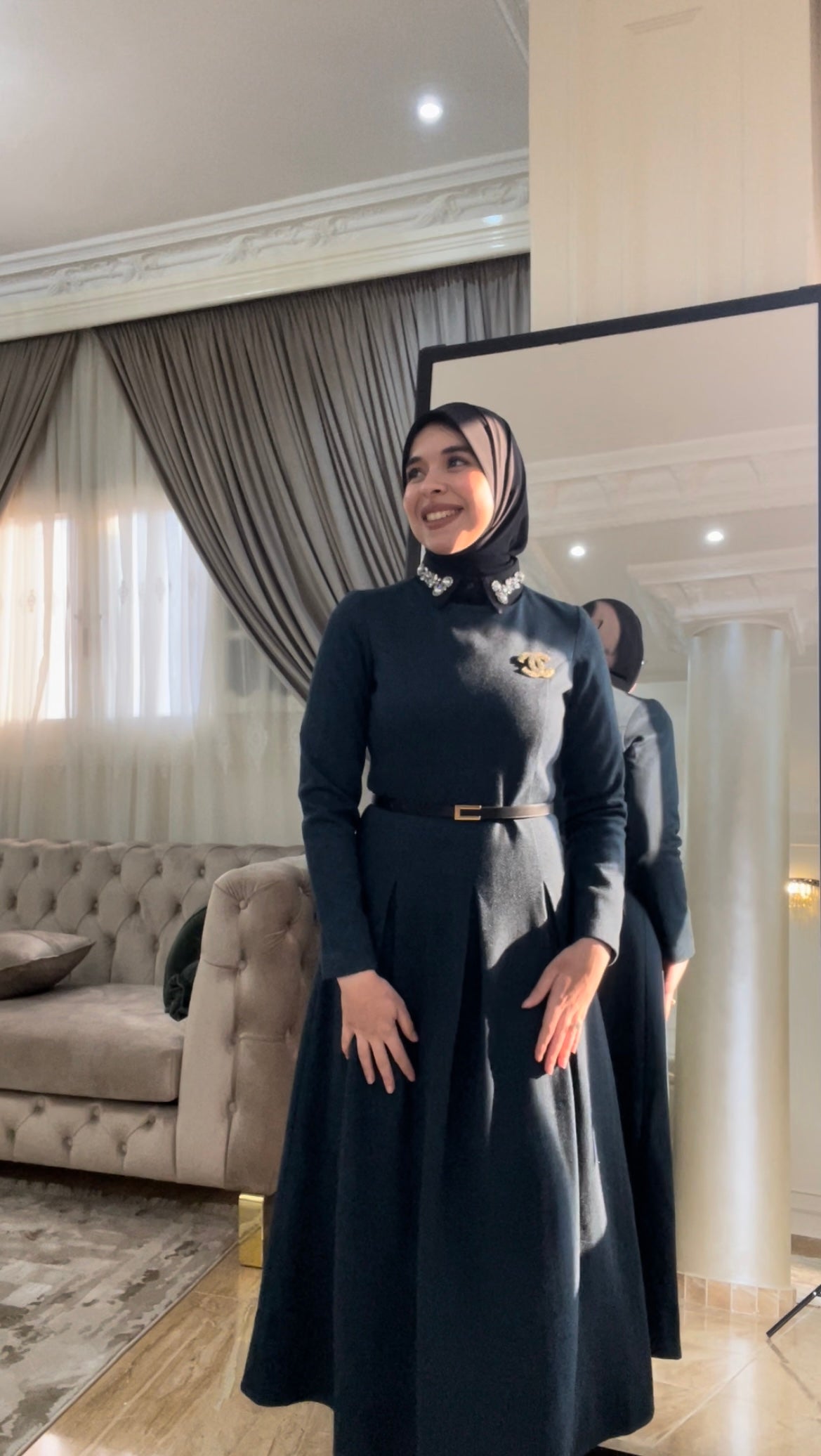Petrol blue laila dress