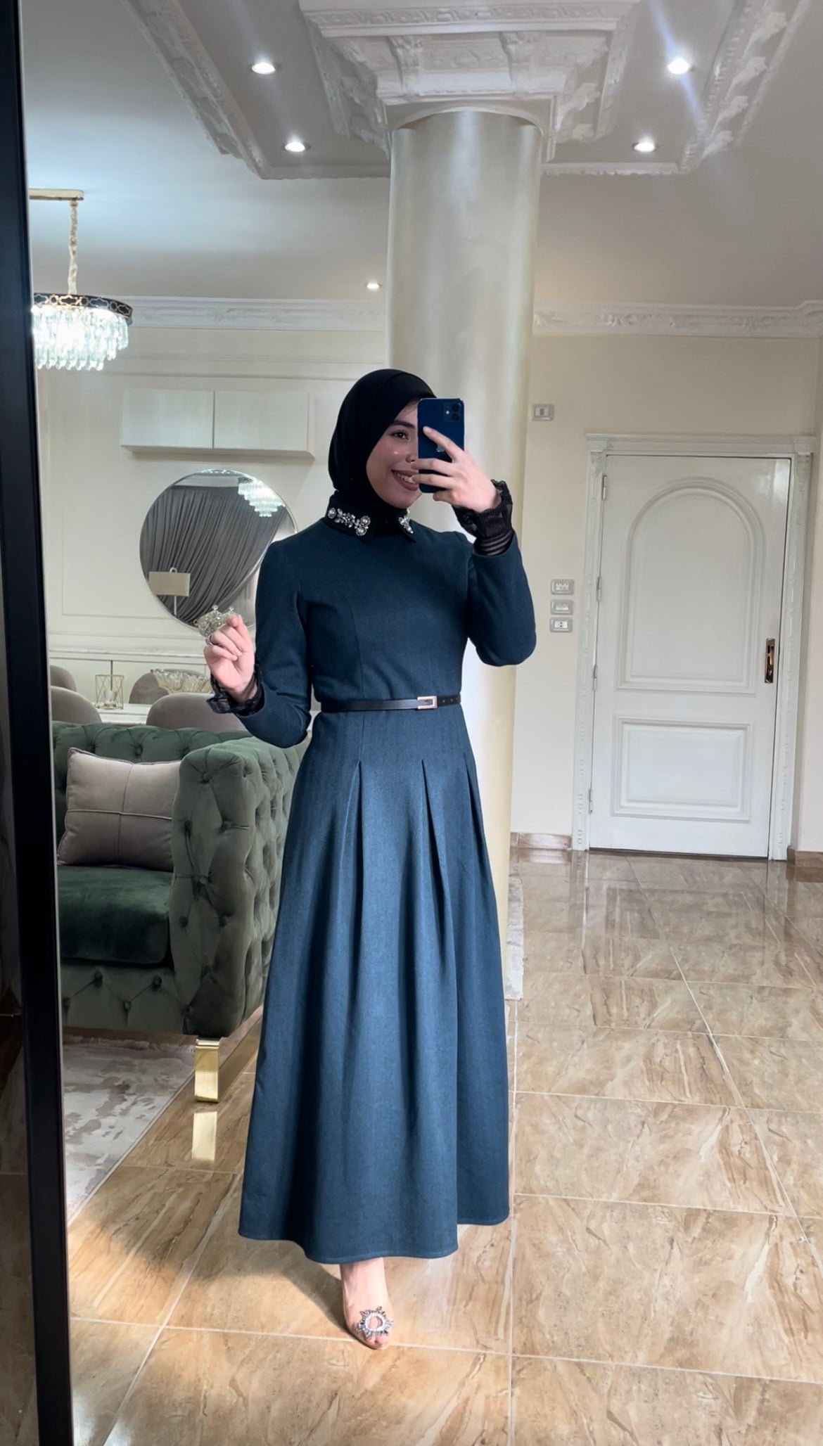 Petrol blue laila dress