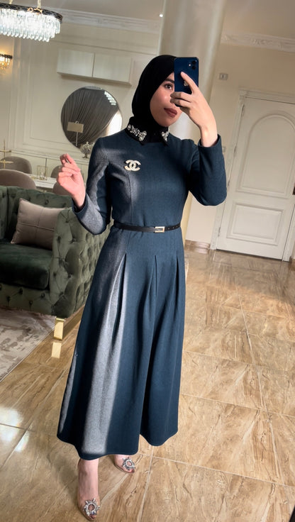 Petrol blue laila dress