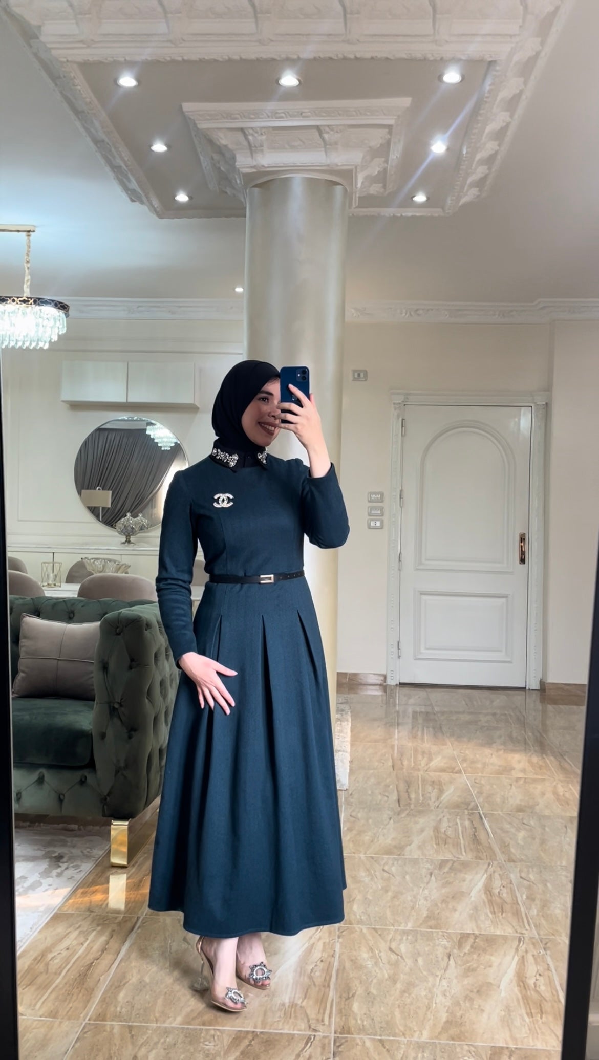 Petrol blue laila dress
