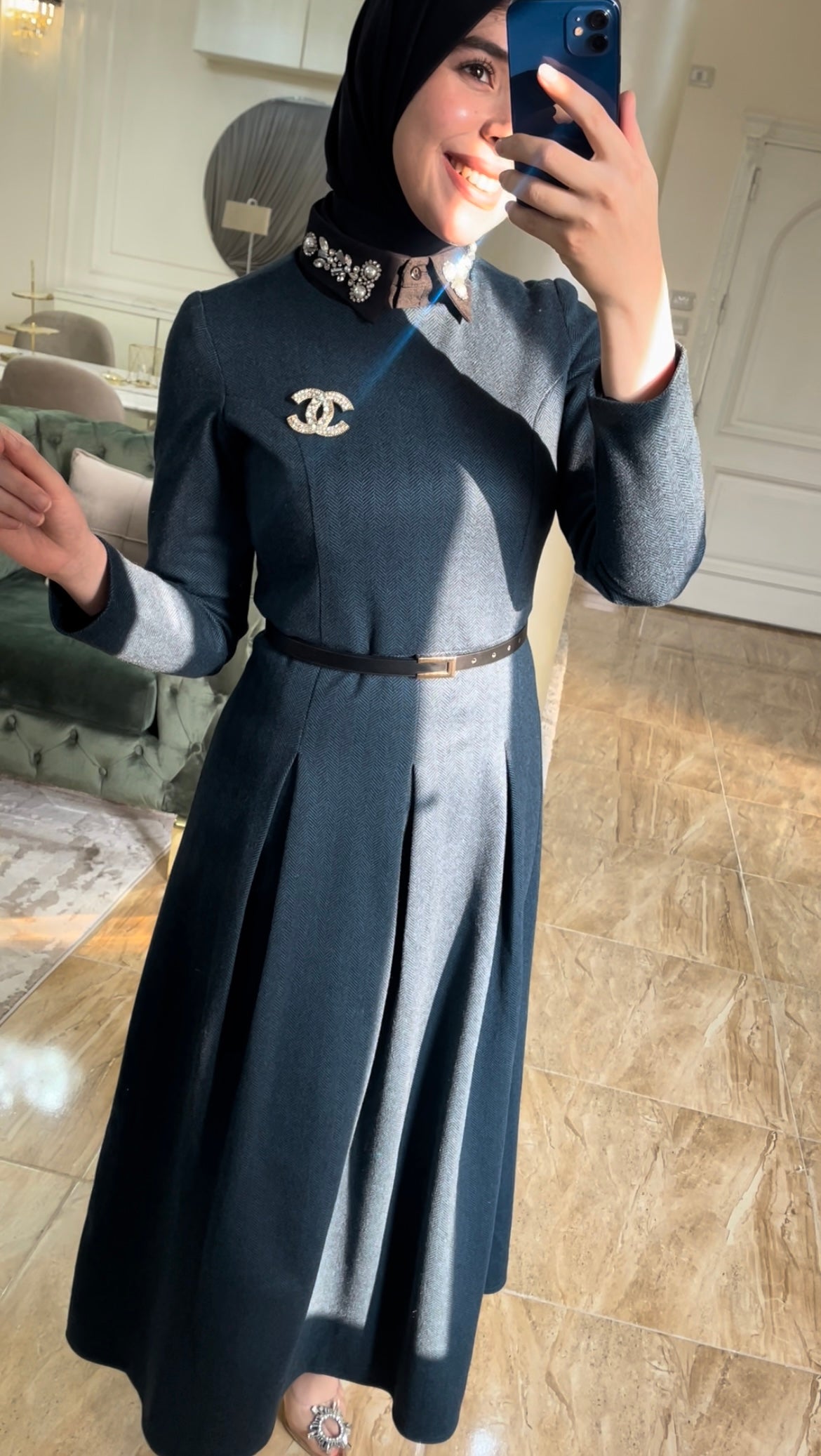 Petrol blue laila dress