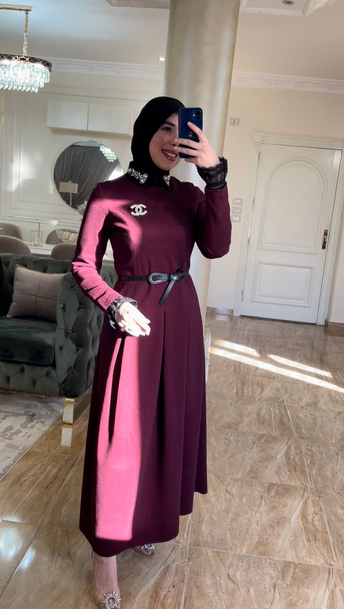 Burgandy Laila dress