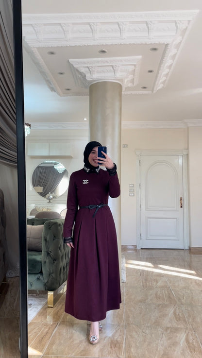 Burgandy Laila dress