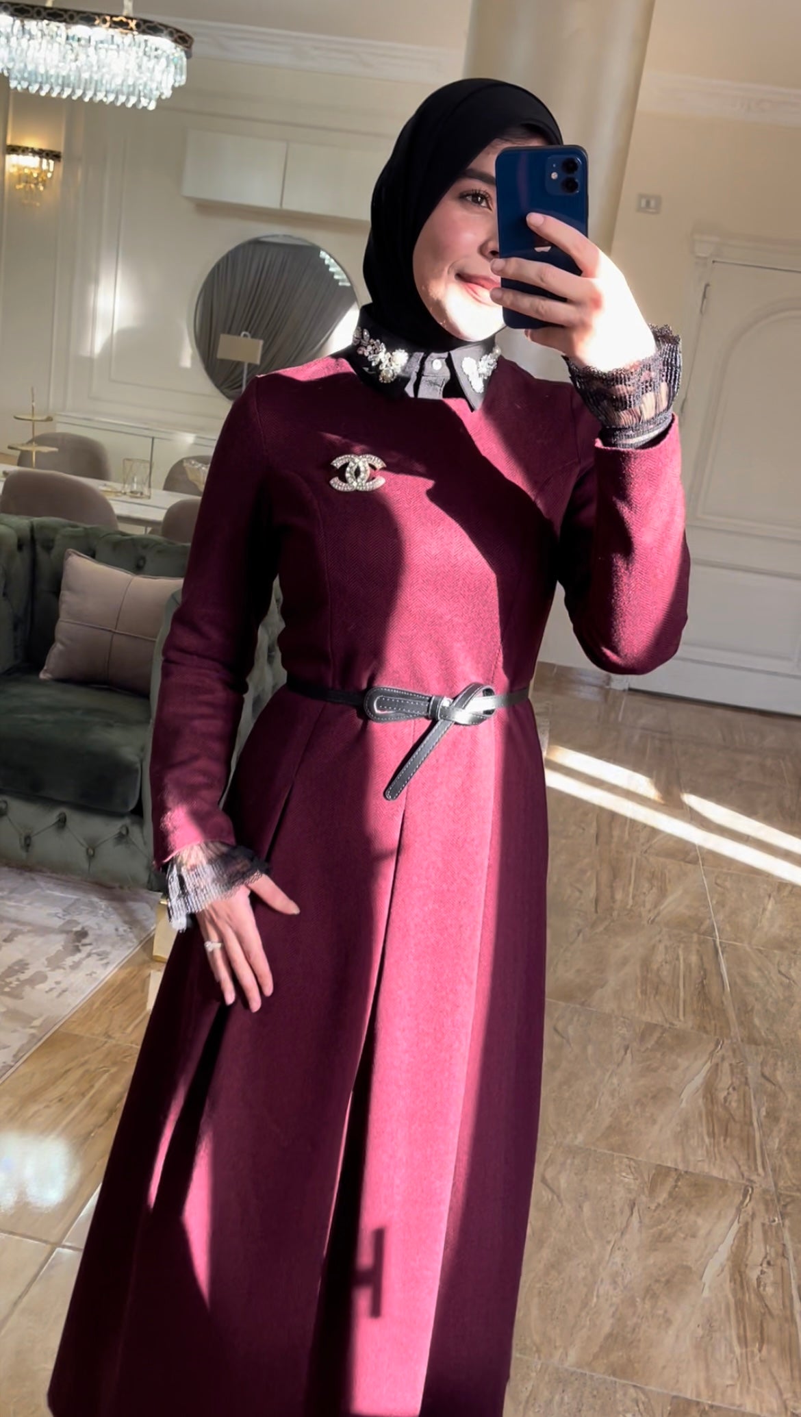 Burgandy Laila dress